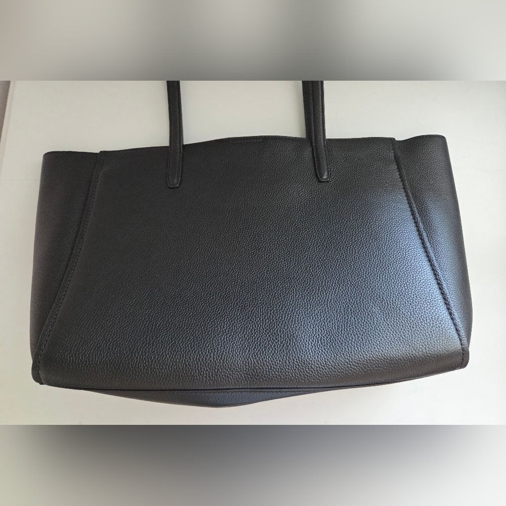 NWOT! Tory Burch Carson Black Leather Tote Bag - Picture 3 of 13